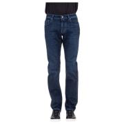 Komfortable Denim Jeans med Unike Detaljer