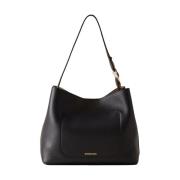 Svart Skinn Bucket Bag