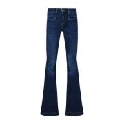 Denimblå Flare Jeans for Kvinner