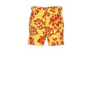 Gul tropisk print Bermuda shorts