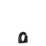 Sort Ørering med Preget Logo for Menn
