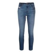 Blå Slim Jeans for Kvinner