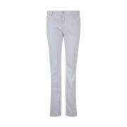 Hvit Flare Jeans Retro Stil
