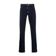Slim-fit Mørkeblå Bomull Jeans