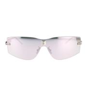 Moderne 4Gem solbriller med speilende sølvlinser