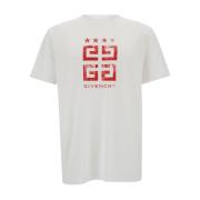 Rød 4G Logo Print T-skjorte