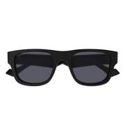 Minimalistiske firkantede solbriller for menn