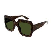Grønn Linse Havana Solbriller