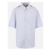Multifarget kortermet skjorte med trykket bakside og brystlomme