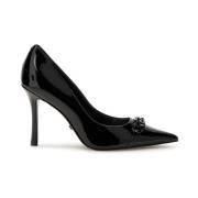 Elegante svarte høyhælte sko