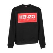 Klassisk Svart Sweatshirt med Kenzo Paris Logo