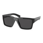 Rektangulære solbriller - Svart