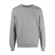 Grå Sweaters LS CN Pp-Langermet Pullover