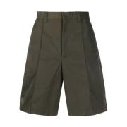 Grønne Polyester Shorts med Elastisk Midje