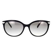 Solbriller med uregelmessig form og gråtonede linser
