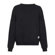 Øko-designet bomullssweatshirt med logo print