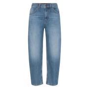 Damer 7/8 Lengde Blå Jeans