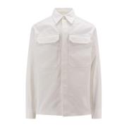 Hvit Skjorte med Dobbel Brystlomme