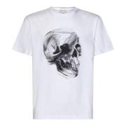 Oversized T-skjorte med Dragonfly Skull print