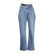 Straight Jeans med Bikini-Lag og Asymmetrisk Midjebånd
