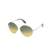 Solbriller med stilig Dorado-ramme og degraderende grønne linser
