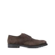 Blå Semsket Marrón Oxford Goma Herre Loafers