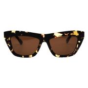 Brune skilpaddemønstrede firkantede solbriller