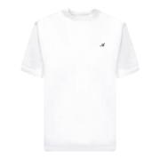 Hvit Bomull T-skjorte med Frontlogo