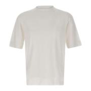 Herre Bomull Crepe T-skjorte Hvit