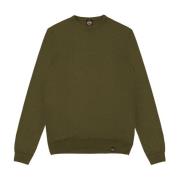 Grønn Ull Crew Neck Sweater