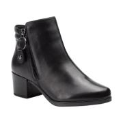black casual closed booties