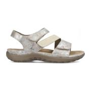 Sølvflate Sandaler for Kvinner