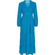Sky Blue Americandreams Umi Long Solid Sky Blue Cotton Dress Kjoler