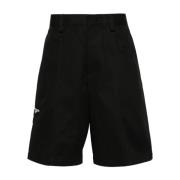 Sort Bomull Twill Shorts