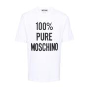 Hvite T-skjorter og Polos med Slogan Print