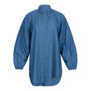 Lyseblå Cathrine Hammel Light Blue Denim Poem Shirt Skjorter