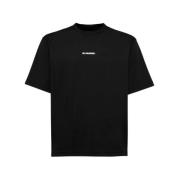 Svart Logo T-skjorte Slim Fit