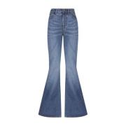 Blå Flared Jeans for Kvinner