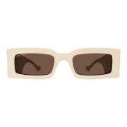 Ivory Brown Rektangulære Solbriller