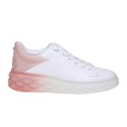 Diamond Maxi Sneakers i hvitt og rosa skinn