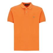 Oransje Polo Skjorte med Ikonisk Pony Broderi