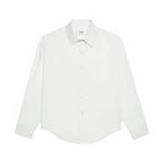 Klassisk Hvit Skjorte med Brodert Logo