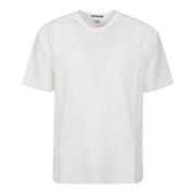 Hvit Mercerisert Jersey Logo T-Skjorte