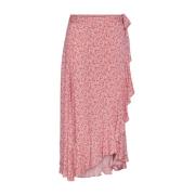 Yasalira Hw Long Wrap Skirt S. - Irish Cream Ditsy Flower