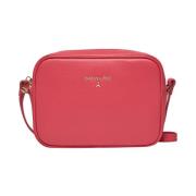 Rosa skinn crossbody veske med Fly-logo