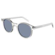 Crystal/Blue Rim Sunglasses