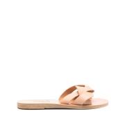 Arachne Beige Flate Sandaler Kvinner