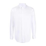 Elegant Hvit Herreskjorte med Lange Ermer