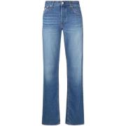 Blå Straight Jeans for Kvinner