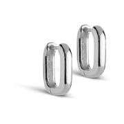 Square Hoops - Silver